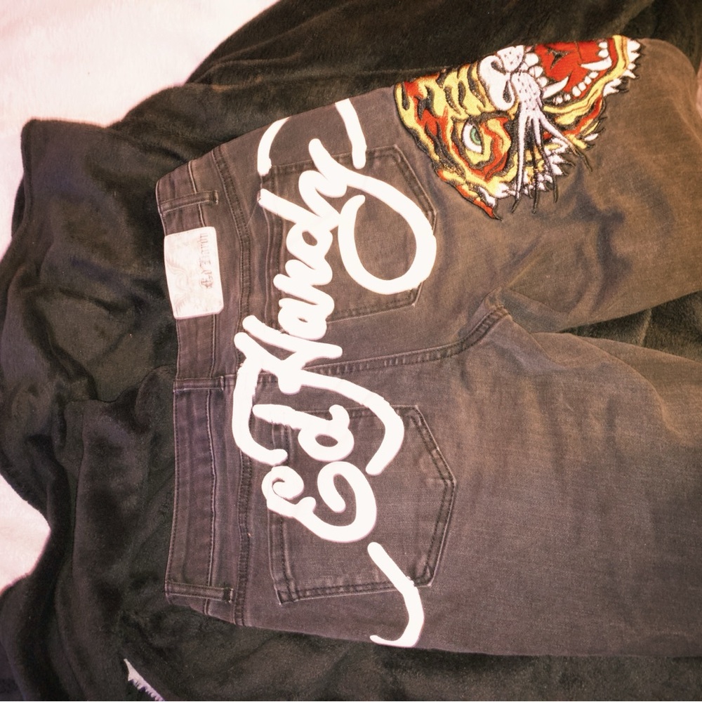 Ed Hardy Charcoal Denim Jeans